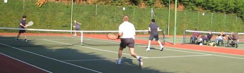 Mens Doubles action, September 2008
