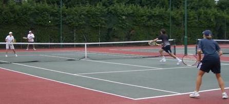 Action from the second semi-final