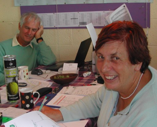 Tournament Director James Eastwood, and Referee Julia Freeman at work